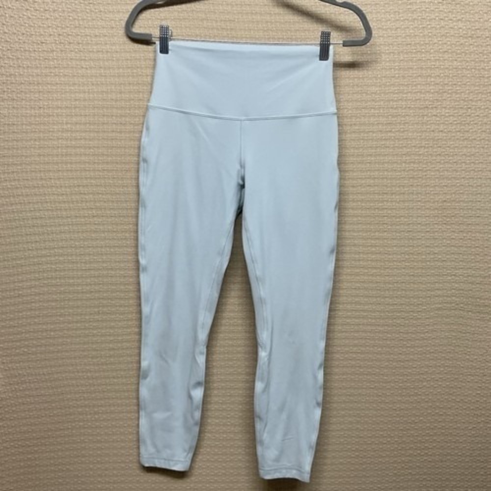 Lululemon Align HR Crop 23 Blue High Rise Leggings Women 8 Machine Wash